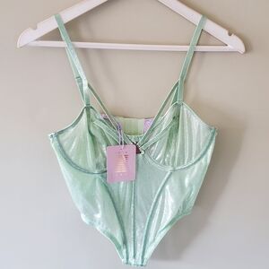 NWT Savage X Fenty M Whimsigoth Fairy Grunge Coachella Cagey Mesh Bustier